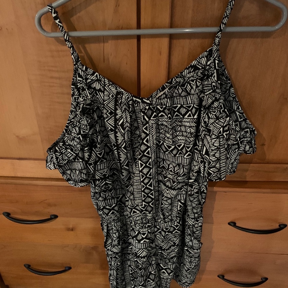 Black and white romper